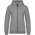 Kinder Hooded Sweater Full Zip Native Spirit NS405 Moon Heather Grey